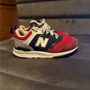 New Balance Kids' Red and Gray Sneakers